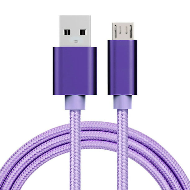 Multi Charging Cable Portable 3 in 1 Polish Folk Flowers Purple Throw Pillow USB Power Cords for Cell Phone Tablets and More Devices Charging 